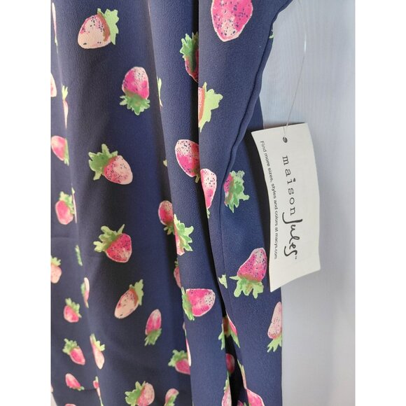 Maison Jules Women's Scallop Tank Top With Strawberry Print - Picture 6 of 11